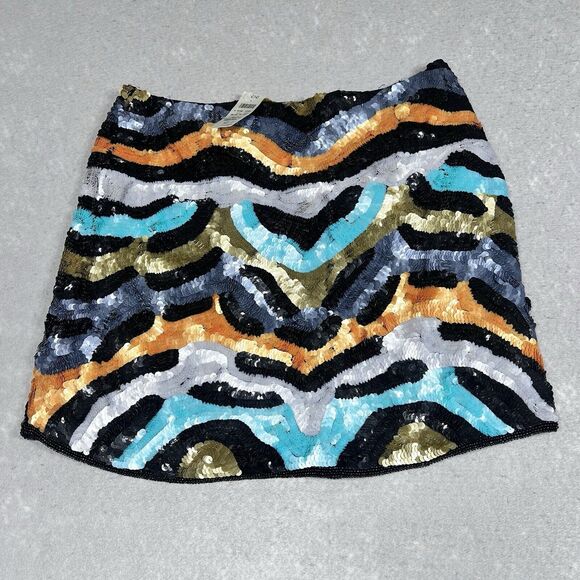CACHE Straight Skirt Women’s 10 Multicolor Sequin  Cocktail Short Length NWT - Picture 1 of 13